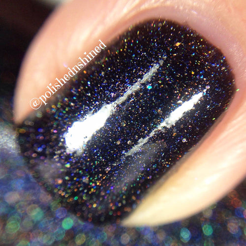 black holo nail polish crystal knockout beauty of the stars fantasy nymphs