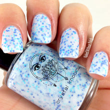 white blue glitter nail polish crystal knockout between wind and water