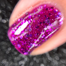 purple pink fuchsia glitter nail polish crystal knockout booya bikini slammin' 90s