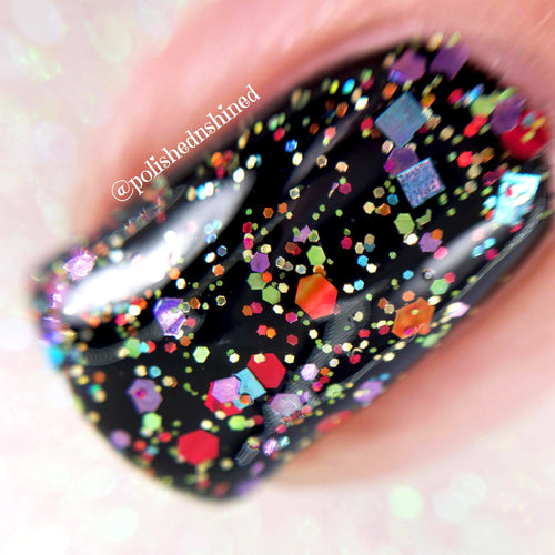 holo rainbow glitter topper nail polish crystal knockout city of rainbows orlando