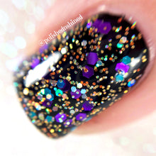 rainbow holo glitter topper purple gold blue crystal knockout divine disco