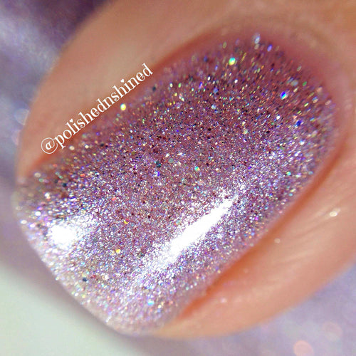 light purple lavender holo nail polish crystal knockout meadow maiden fantasy nymphs