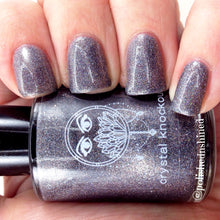 silver gray holo nail polish crystal knockut queen of storms fantasy nymphs