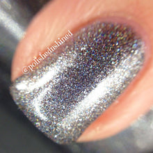 silver gray holo nail polish crystal knockut queen of storms fantasy nymphs