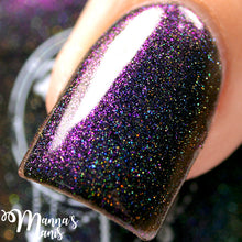 purple black holo rainbow nail polish crystal knockout specters of the sky
