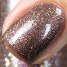 gold brown purple flakie nail polish crystal knockout the hermit