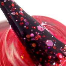 red jelly glitter holo nail polish crystal knockout they call me mimi