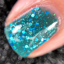 teal blue jelly glitter nail polish crystal knockout tube top weather