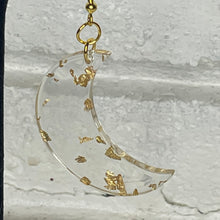 Shimmer Moon Gold Foil Earrings